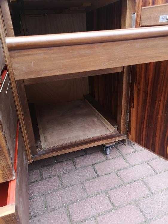 Sekretera Biurko ART-DECO Okazałe Sygnowane Palisander Stare Antyk.