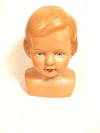 Głowa dla lalki z celuloidu znanej niemieckiej firmy Cellba