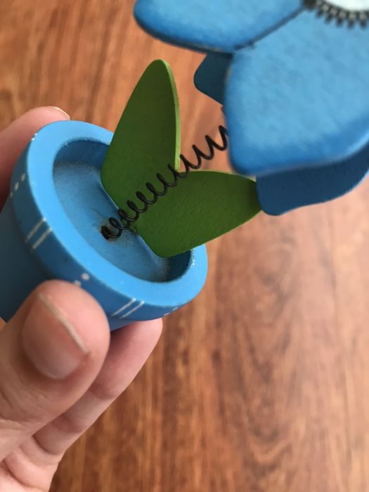 Flor Azul para segurar Fotografias