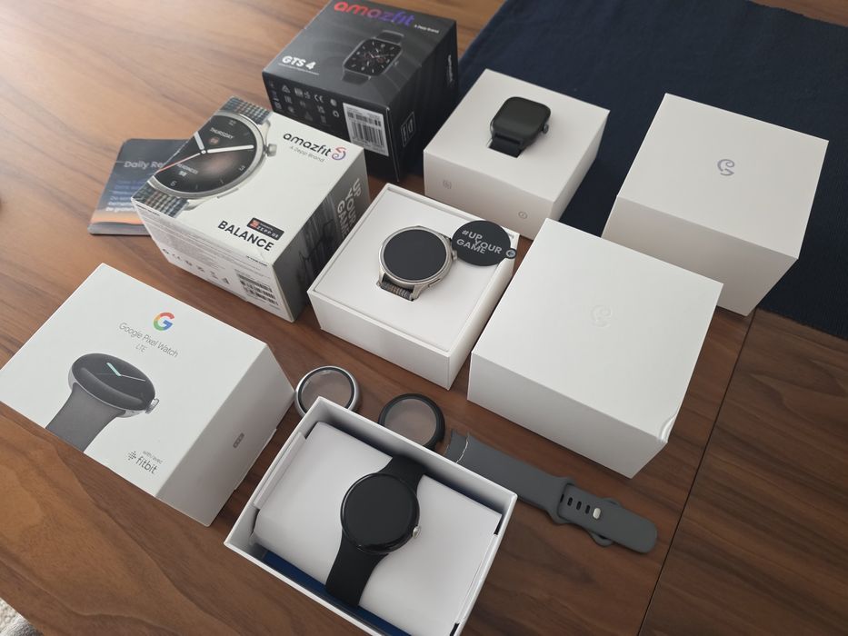 Google Pixel Watch 3 LTE 45mm, Watch LTE e Amazfit GTS 4. Troca/retoma