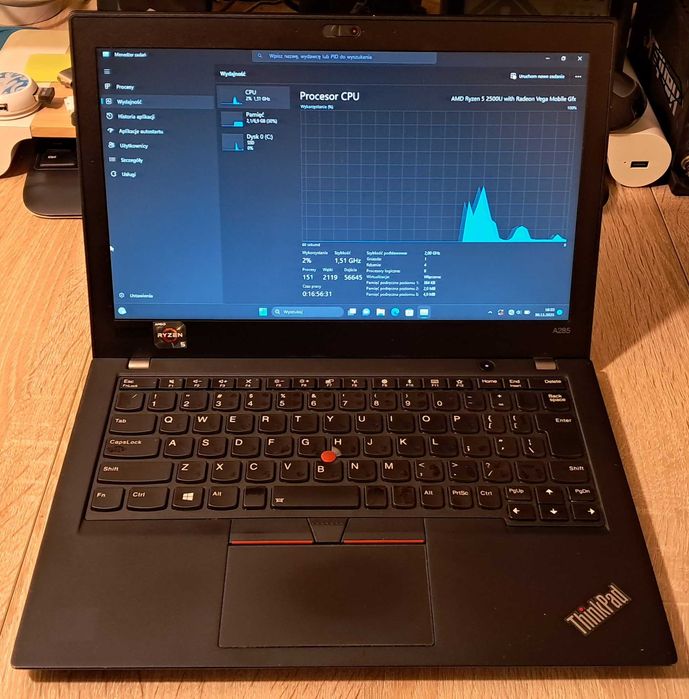 Laptop Thinkpad A285 - AMD Ryzen 5 / 8GB DDR4