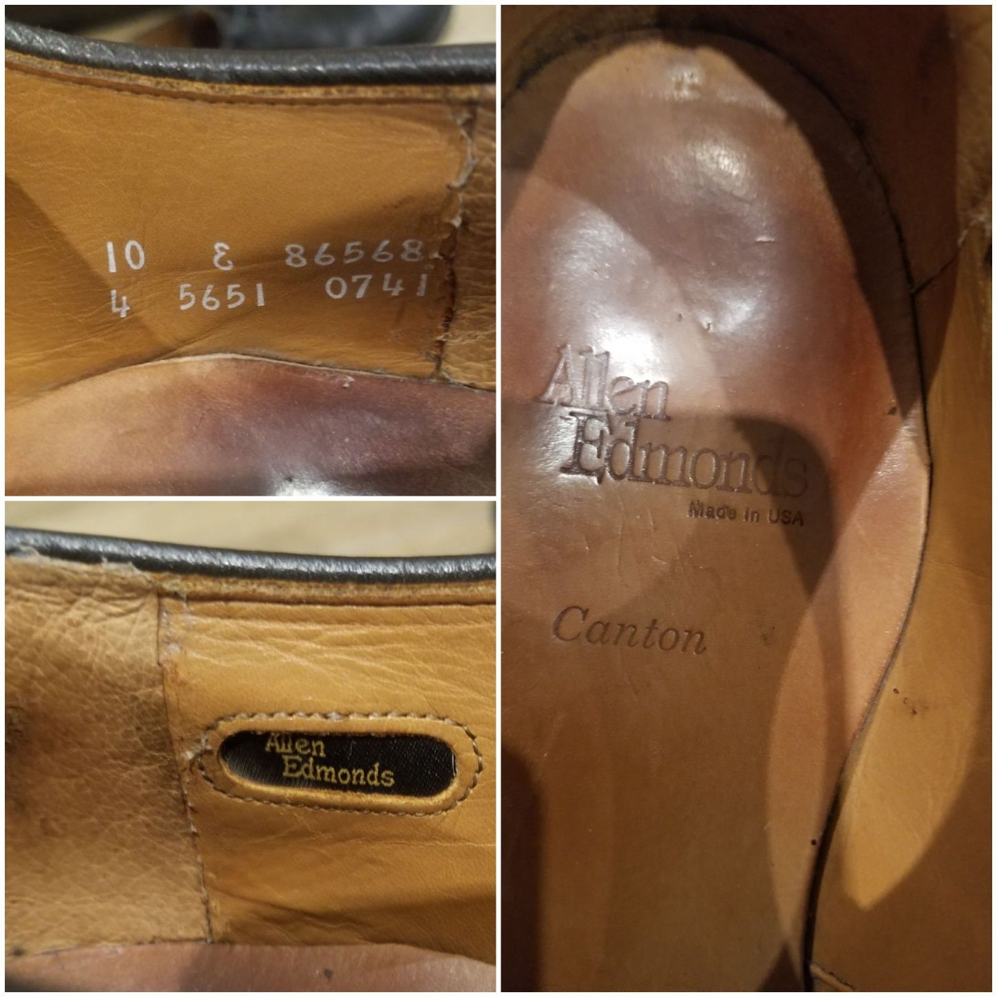 Allen Edmonds туфлі 44 43 vibram США ручна робота  дербі б/у