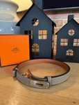 Szary pasek Hermes Kelly 18mm