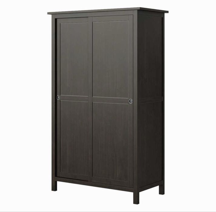 Nowa cena last minuteSzafa przesuwna IKEA HEMNES drewniana czarny mat.
