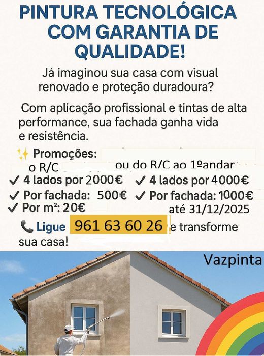 Vamos lá renovar as cores do R/C ou R/C e 1ºandar a partir de 500€