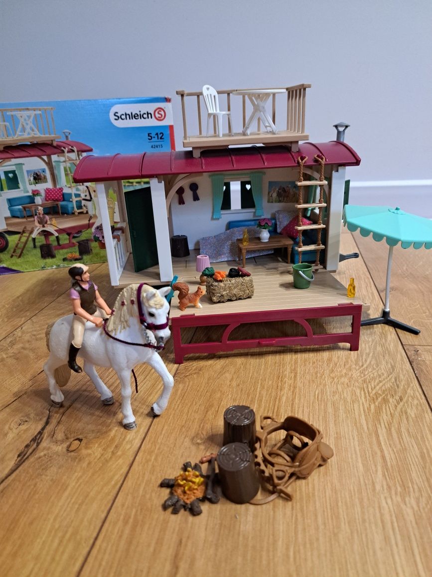 Schleich Przyczepa do Tajnych Spotkań  Horse Club 4259 jak nowa!!!