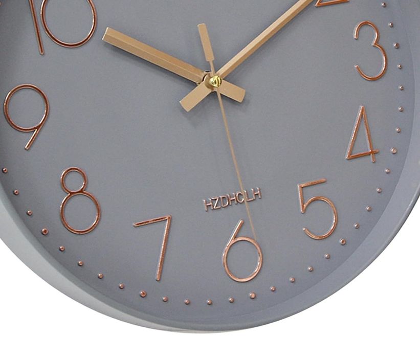 Zegar ścienny sterowany radiowo, 3D, bezgłośny, nowoczesny, 30 cm