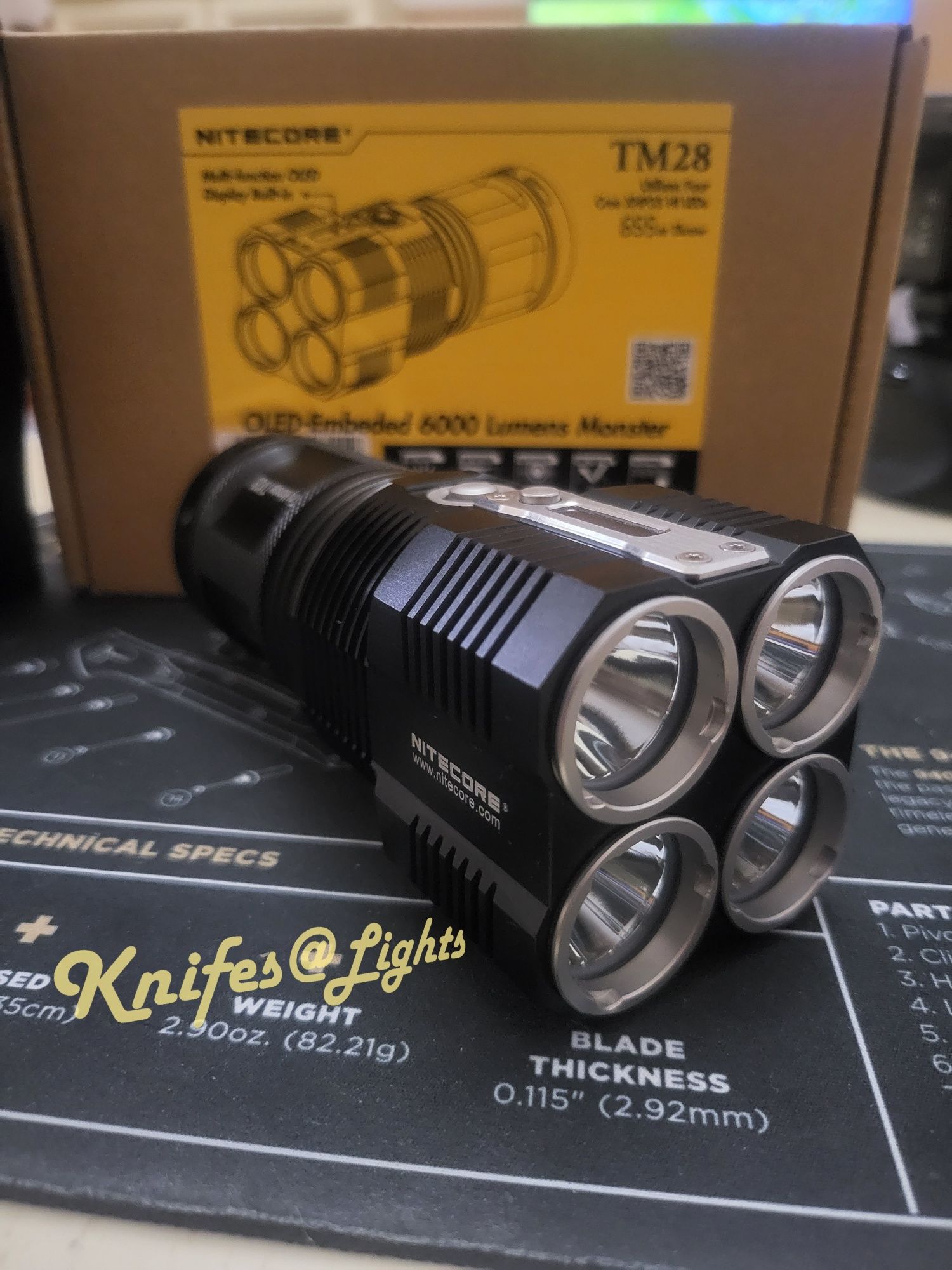 Nitecore TM28, 6000 lumens, потужний пошуковий ліхтар