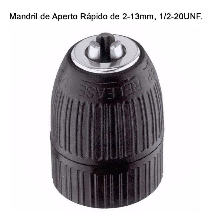 Bucha Mandril de Aperto Rápido de 2-13mm 1/2-20UNF.