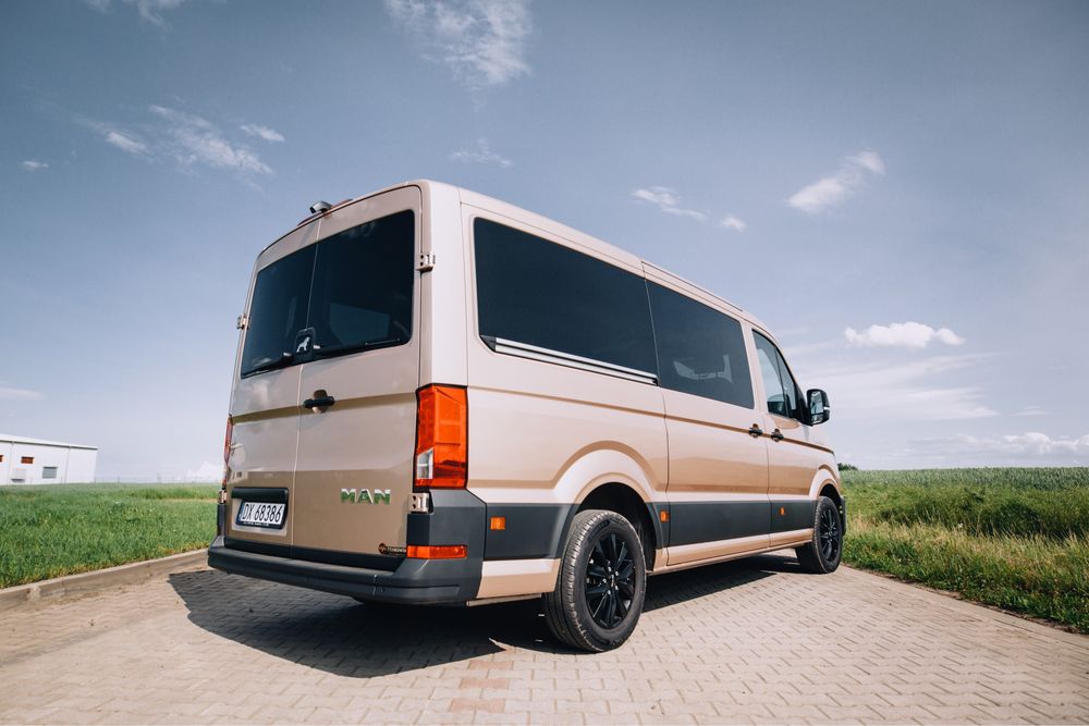 Nowy BUS 9  osobowy MAN TGE Wynajem, wypożyczenie,wypożyczalnia