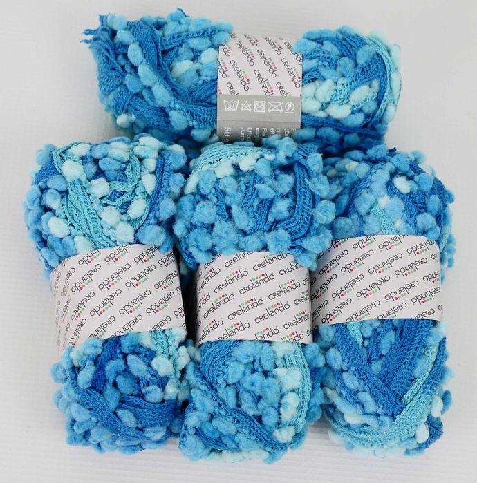 3.Włóczka fantazyjna Grelando 100%Poliester zestaw 200g