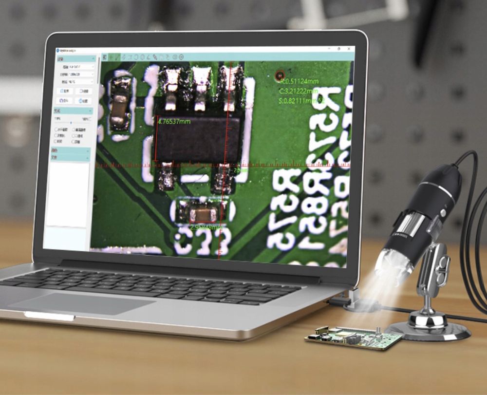 Mikroskop Cyfrowy Led Edukacyjny 1600x Duże Przybliżenie USB