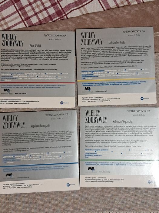 Czterej wielcy zdobywcy świata na DVD.