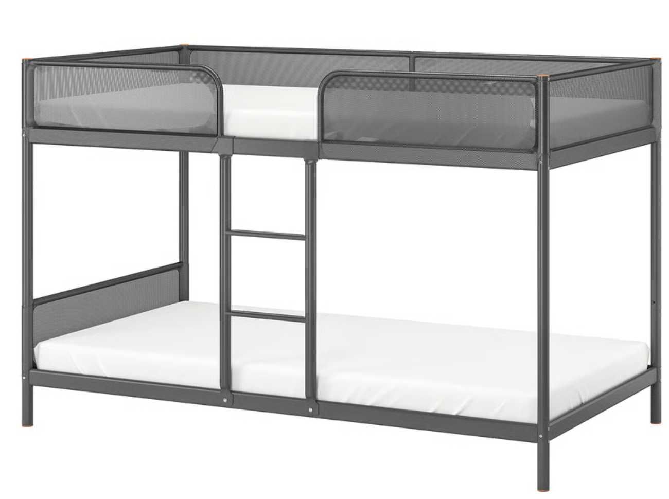IKEA Estrutura beliche, cinz esc, 90x200 cm