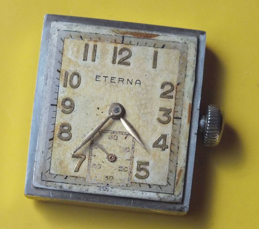 Zegarek Art Deco Eterna w stali na chodzie