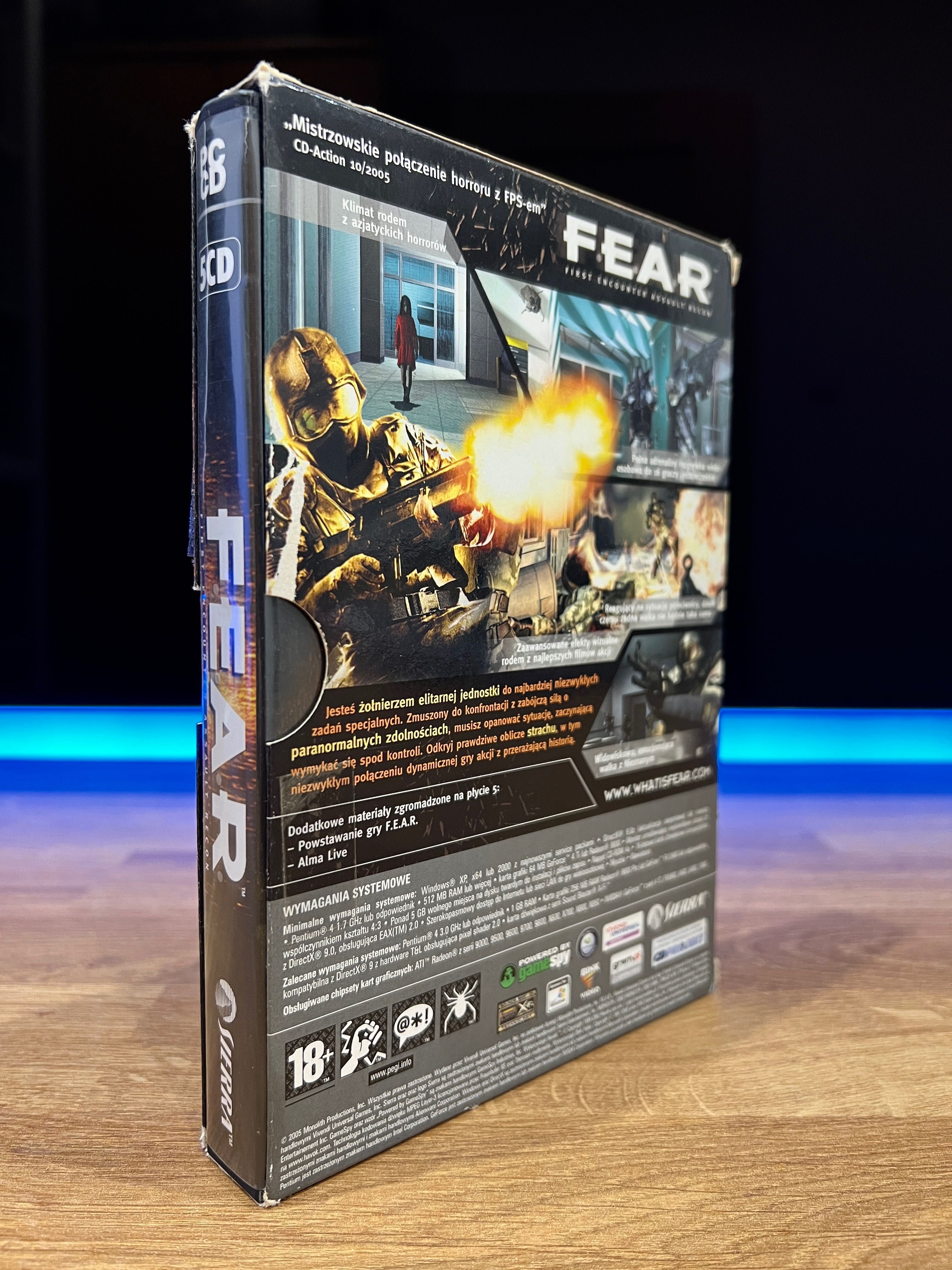 FEAR 1 (PC PL 2005) slipcase BOX kompletne premierowe wydanie
