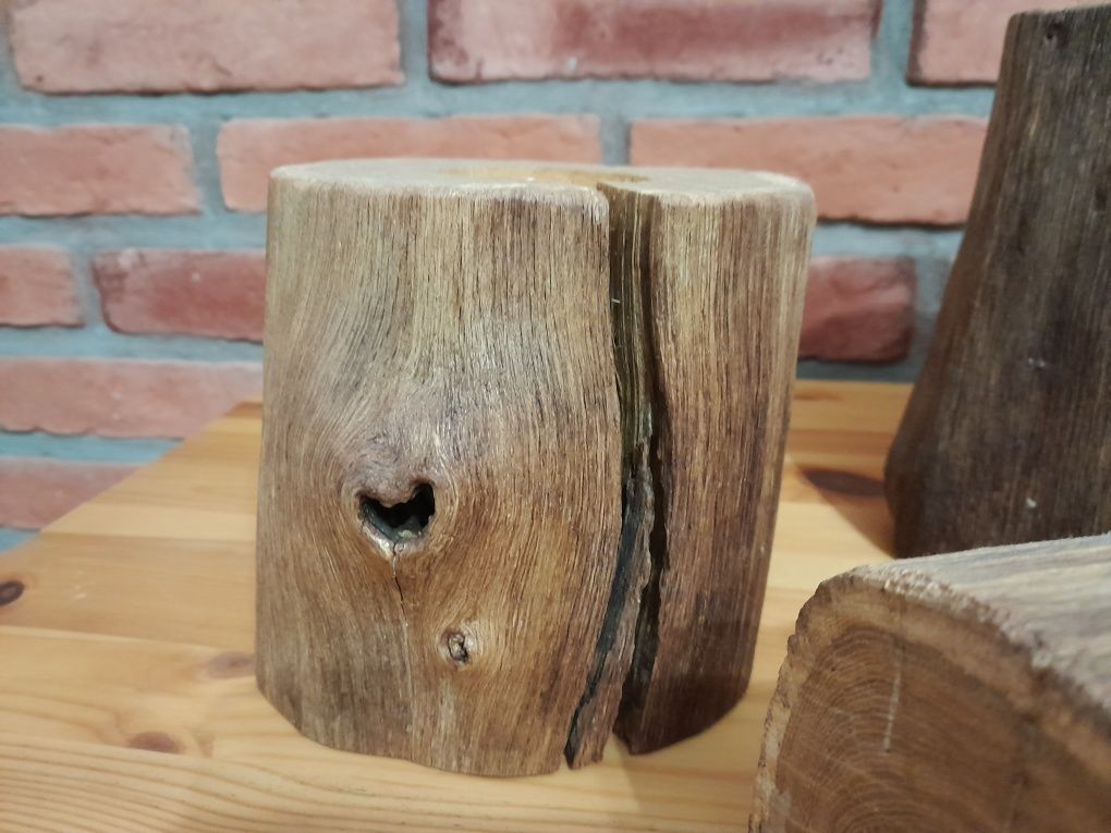 Świeczniki z drewna