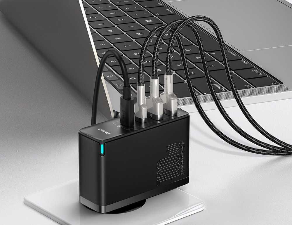 Зарядний пристрій 100W BASEUS GaN2 Pro - Блок живлення + Кабель 100Вт