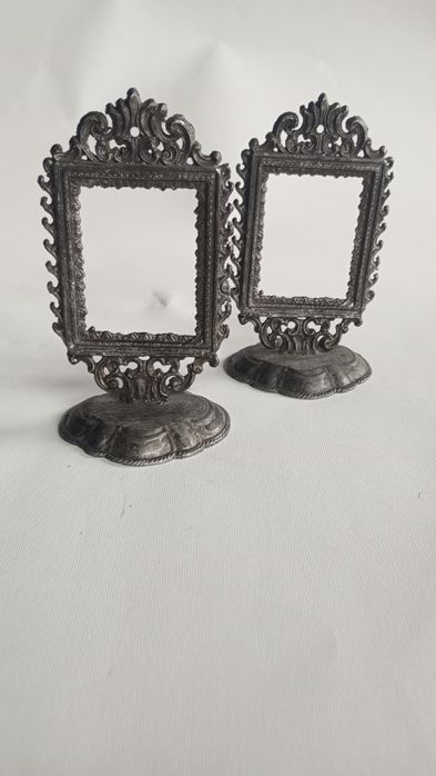 Cynowe dwie ramki ozdobne