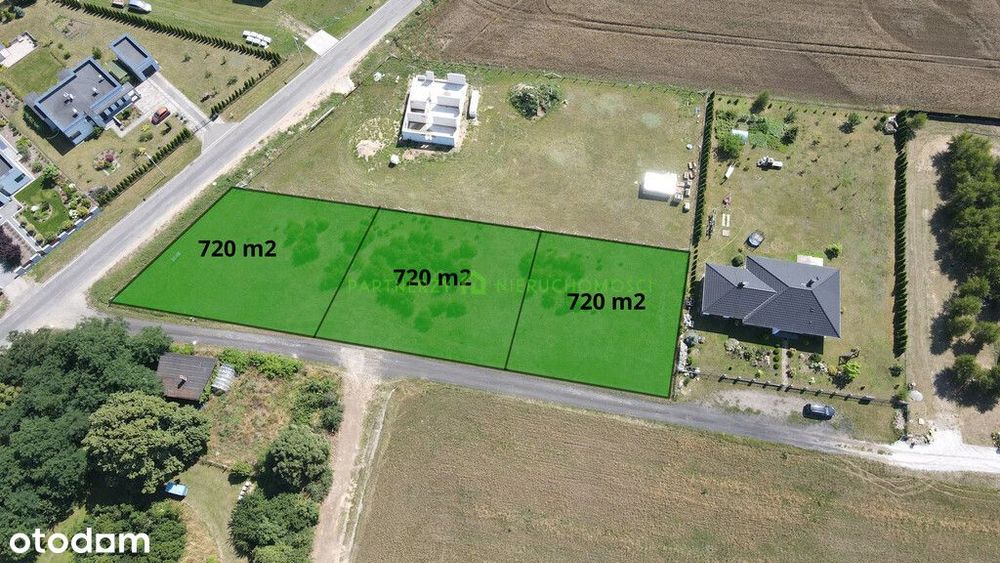 Atrakcyjna działka  720 m² w Dolicach