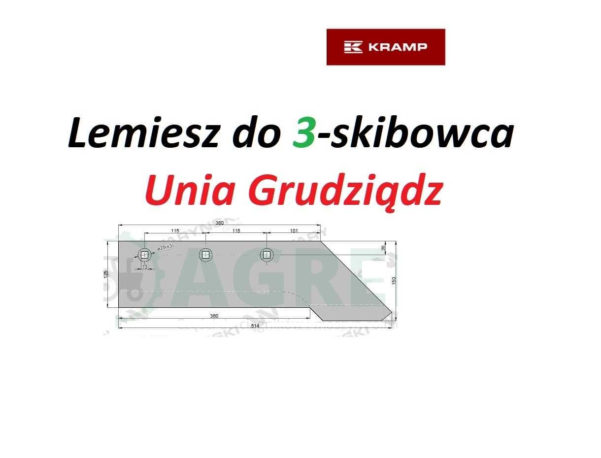 Lemiesze do Pługa UNIA Grudziądz 3-skibowy z dziobem Nowe Mocne