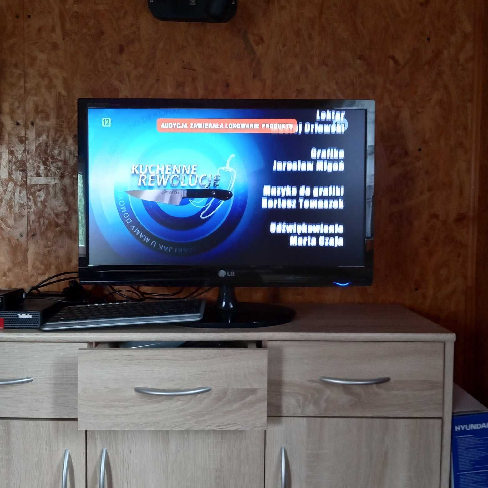 Telewizor monitor 27" Lg M2780d + nowy dekoder dvbt