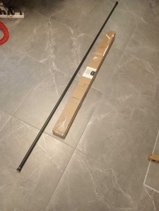 Drążek zasłony prysznicowej 127-250cm nowy czarny