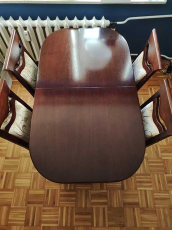 Stół + 4 krzesła - lite drewno