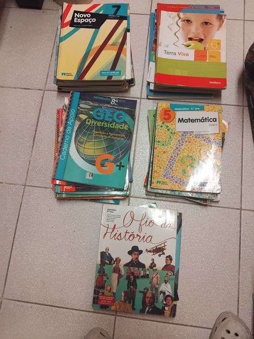 Livros escolares antigos 5°, 6°, 7°, 8° e 9° ano