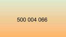 Złoty numer 500.004.066