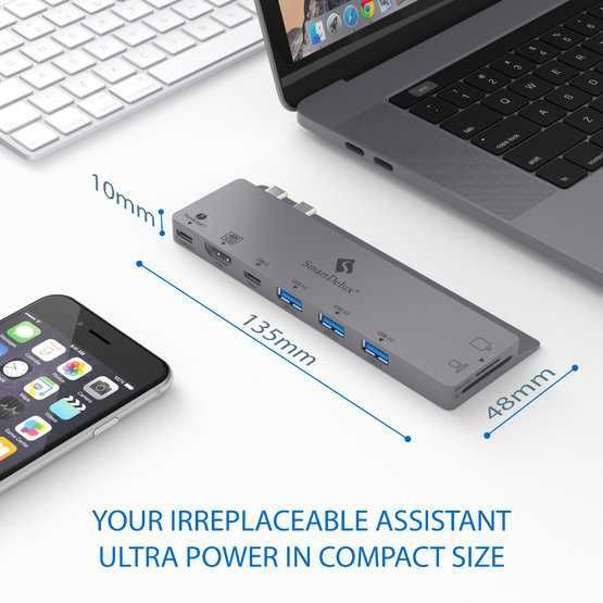 USB Хаб Type C для Macbook Pro (Space Gray) SmartDelux