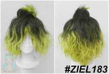 Gyutaro Demon Slayer Cosplay wig zielona krótka peruka z grzywką