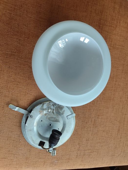 Oprawa plafon szklana biała