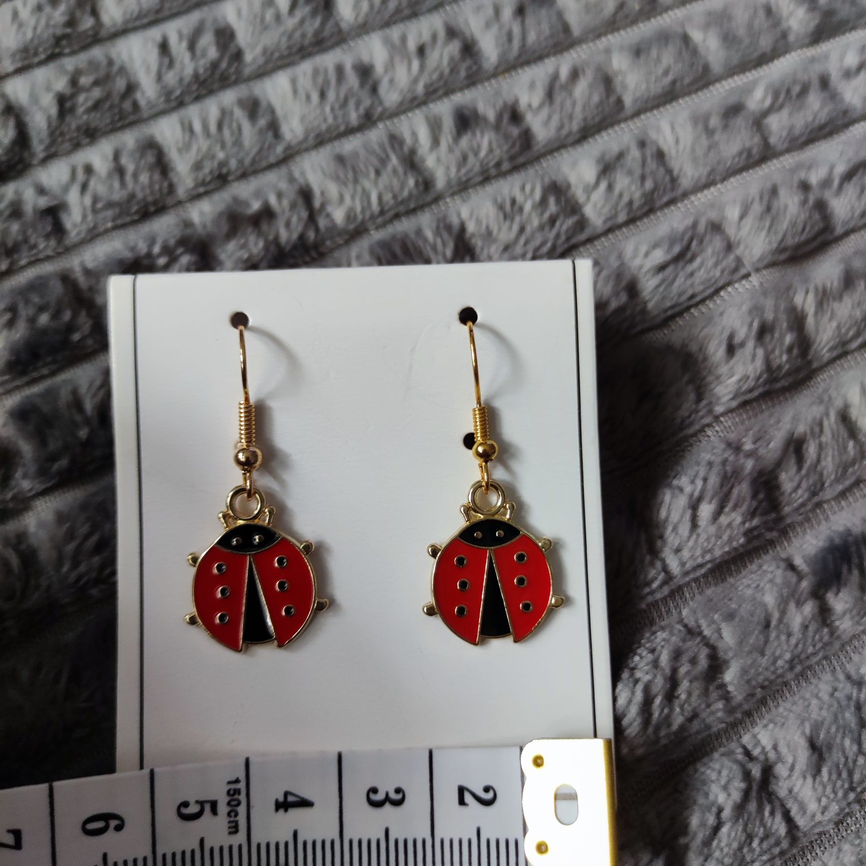 Biedronka kolczyki earrings ladybug dla dziewczynki kobiety  kolczyki