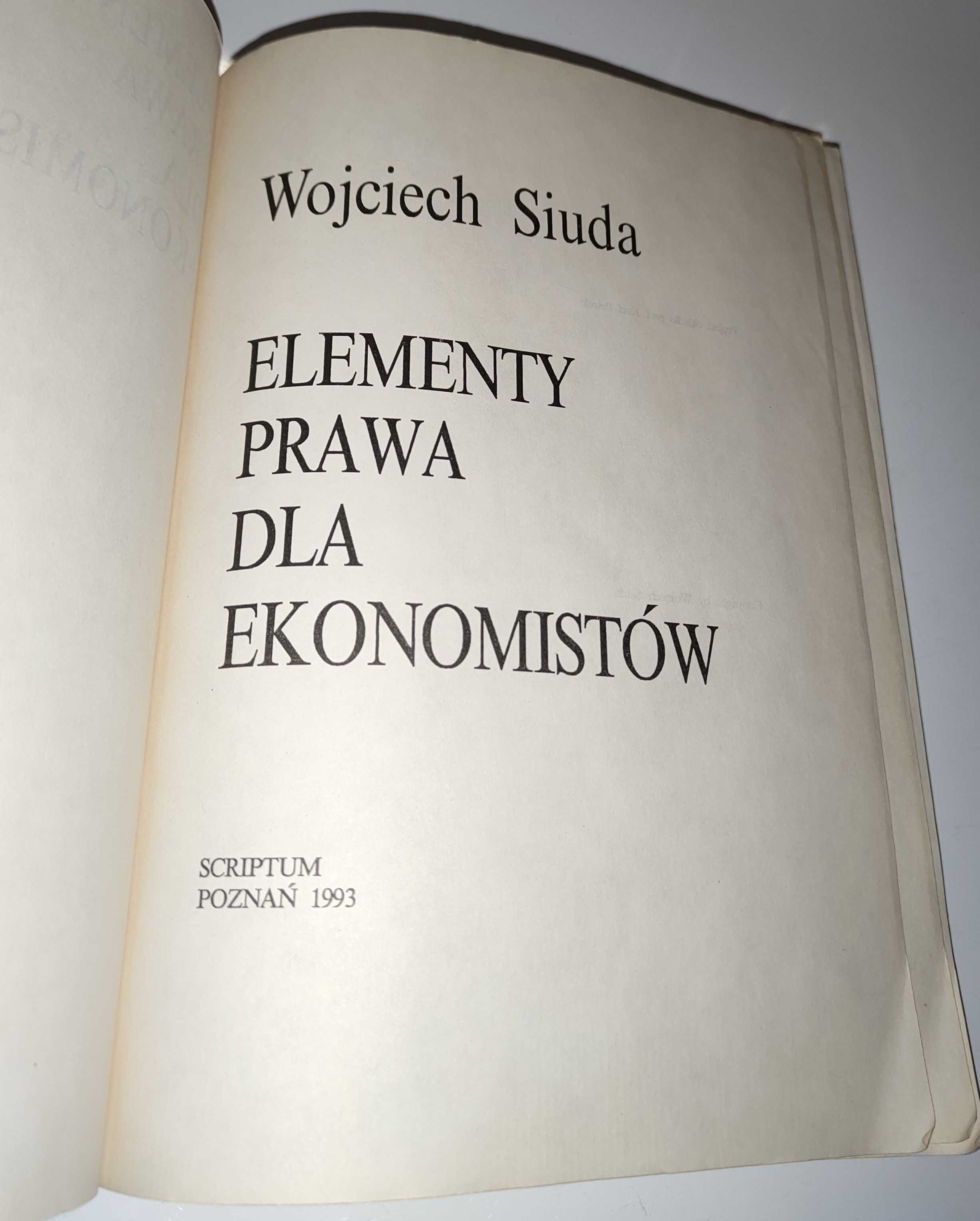 Elementy prawa dla ekonomistów Wojciech Siuda