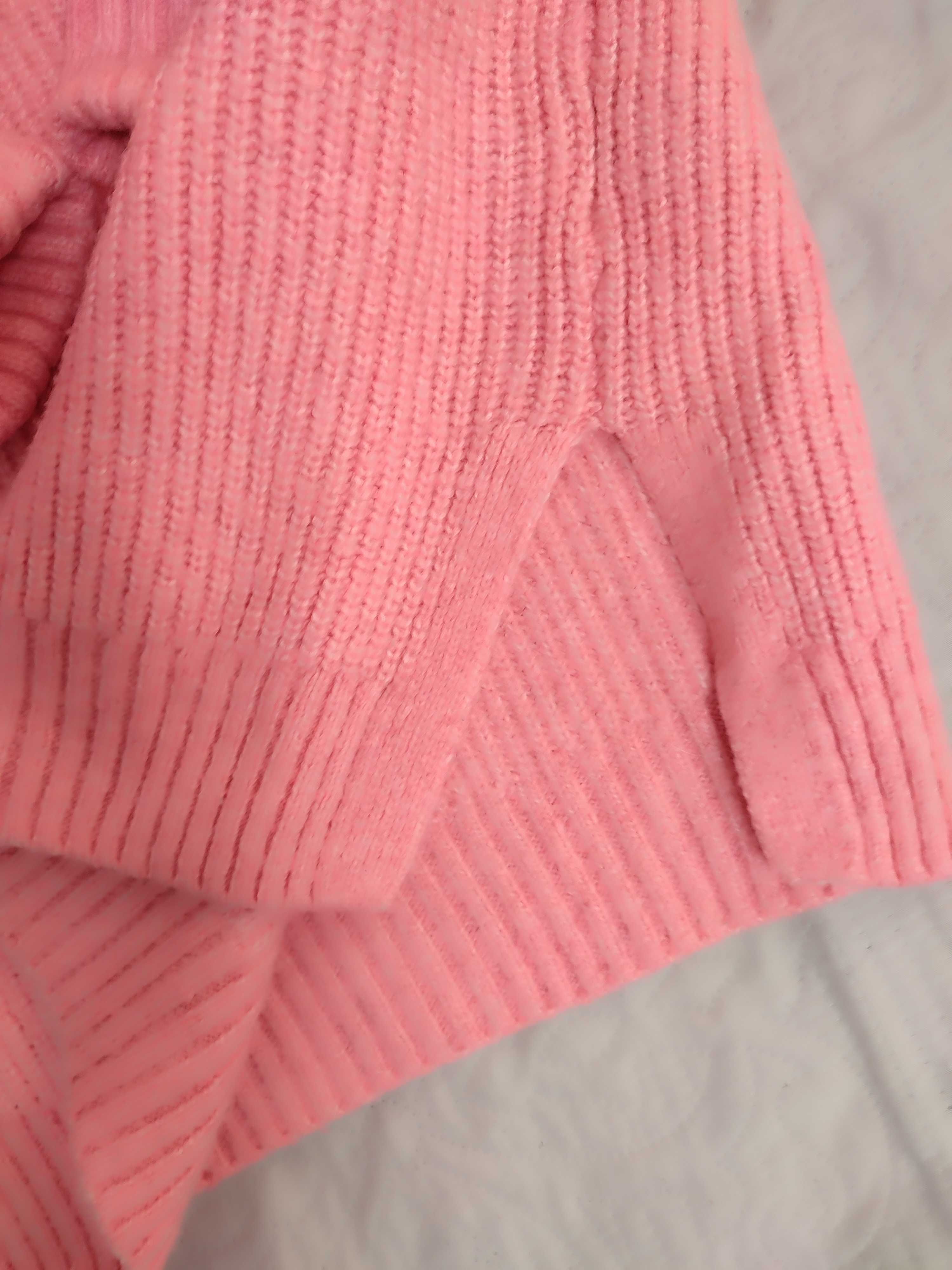 Długi sweter H&M Różowy
