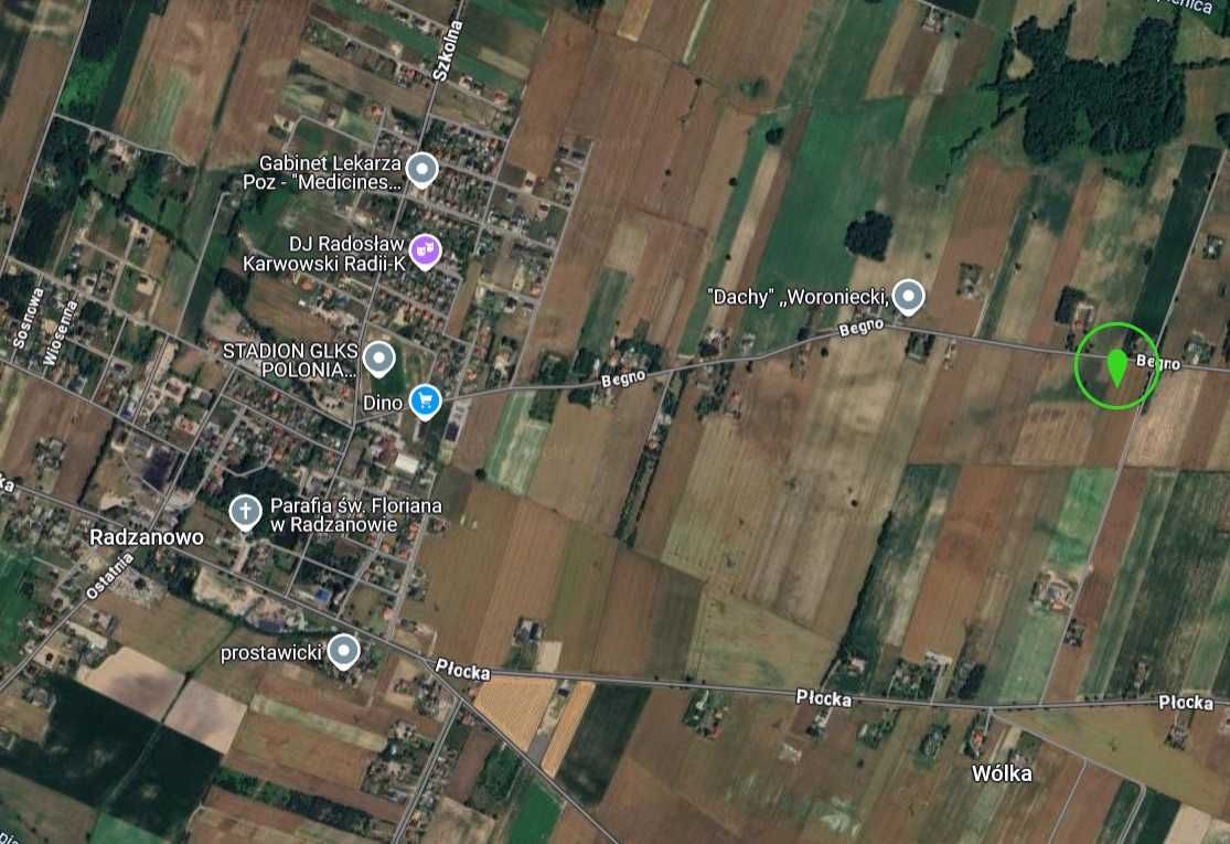 Działka Budowlana Radzanowo - Begno 1073 m2 - WYDANE WZ Piękna DZIAŁKA