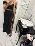Hollywood dream komplet zestaw spodnica maxi top czarny roz.s sheila