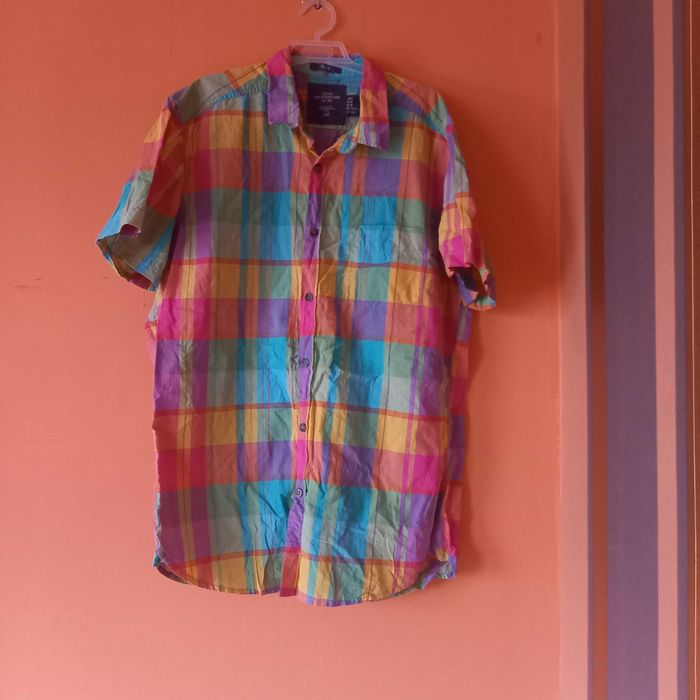 kolorowa koszula w kratę H&M M