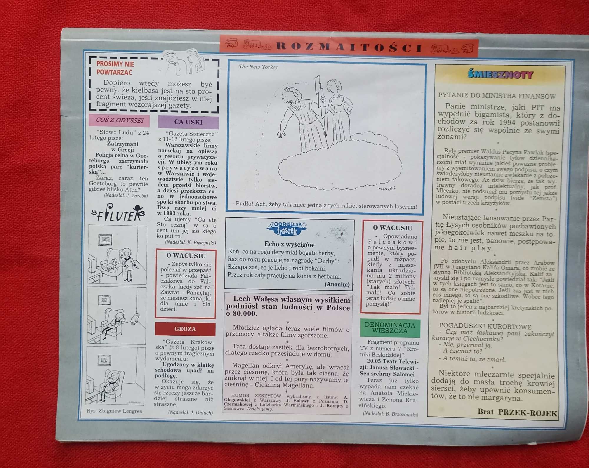 Tygodnik "Przekrój" dla koneserów nr 13/1995