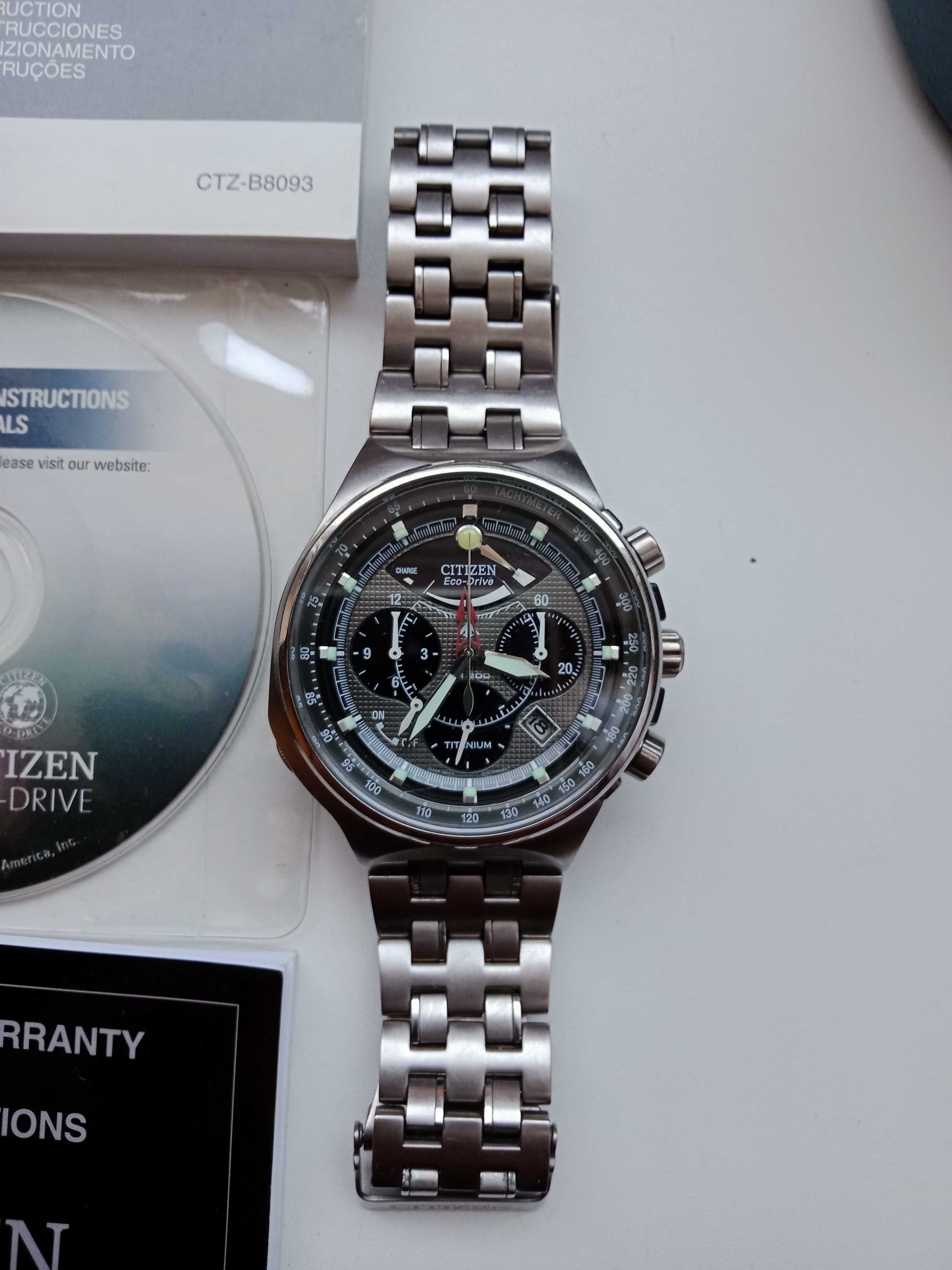 citizen ctz-b8093 часы наручные-хронометр , корпус титановый