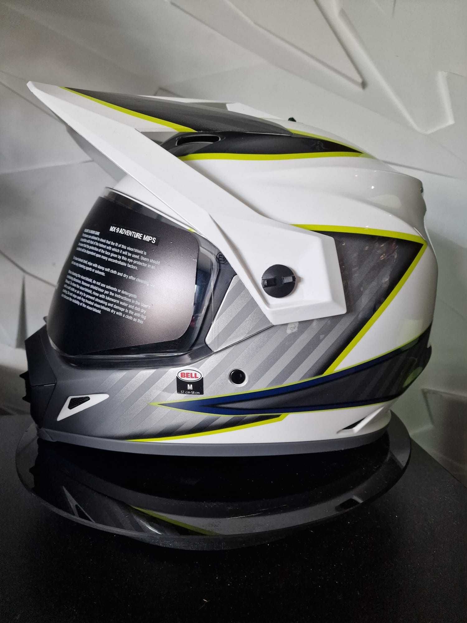 Kask BELL MX-9 Adventure MIPS Dalton White/Yellow 'XL sklep, GRATISY