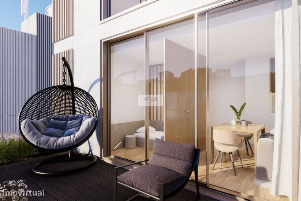 Apartamento T0 com terraço no centro de Matosinhos