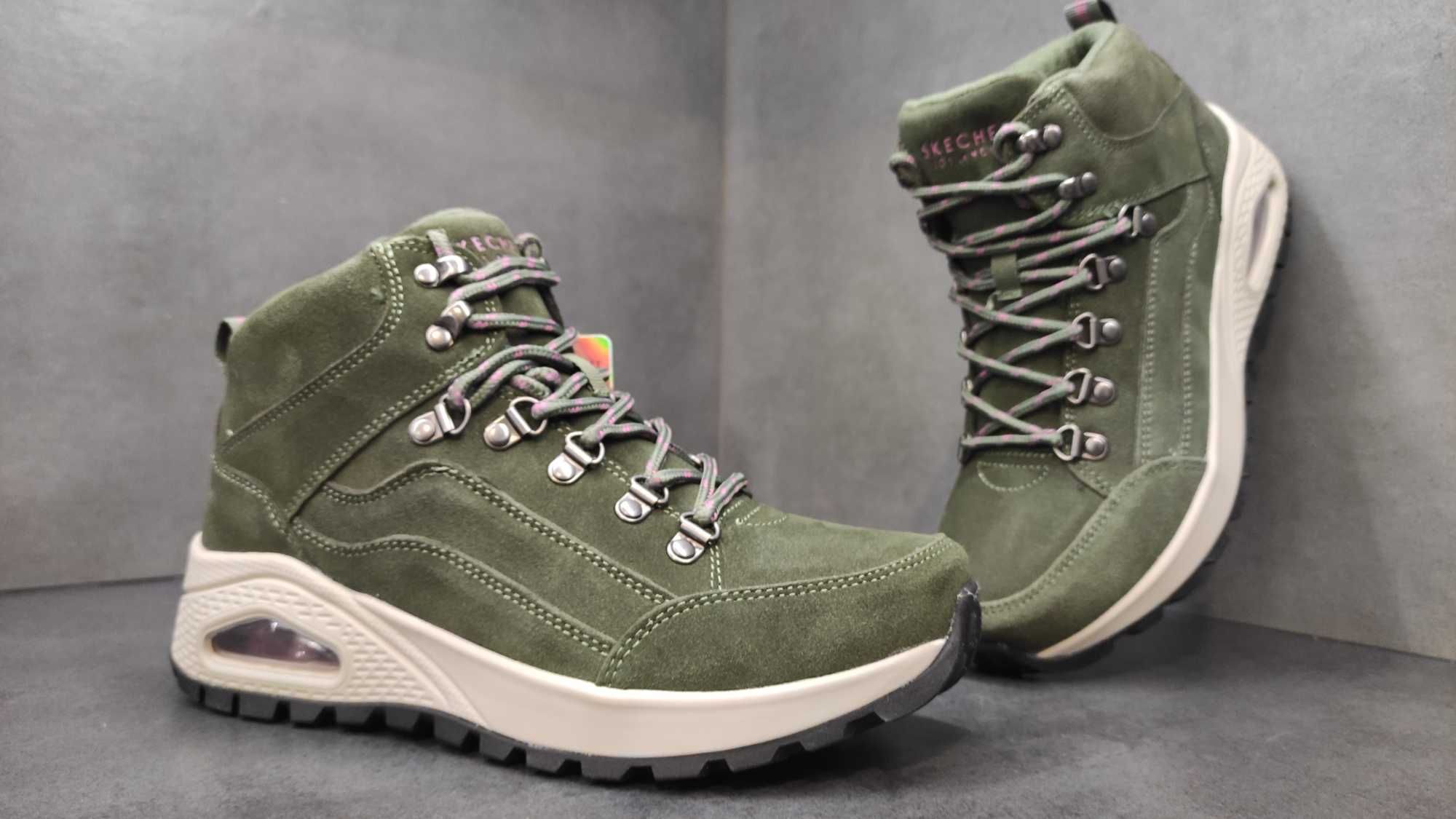 Кросівки кроссовки ботинки  Skechers Uno Rugged One Olive Boots