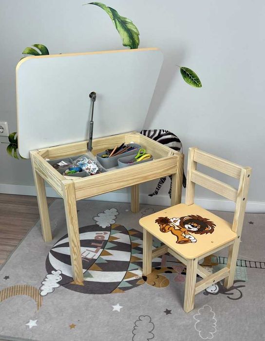 Дерев'яний дитячий столик зі стільчиком. Опт від виробника (ціна 1380)