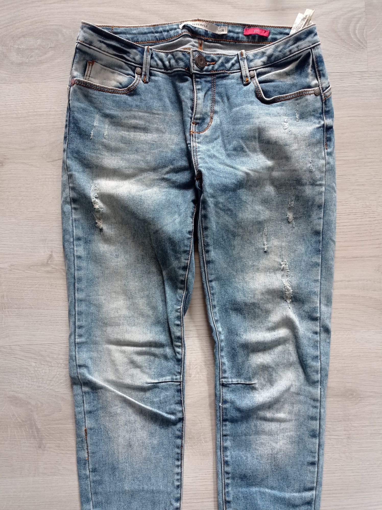 Reserved jeansy slim fit low rise 36 S przetarcia