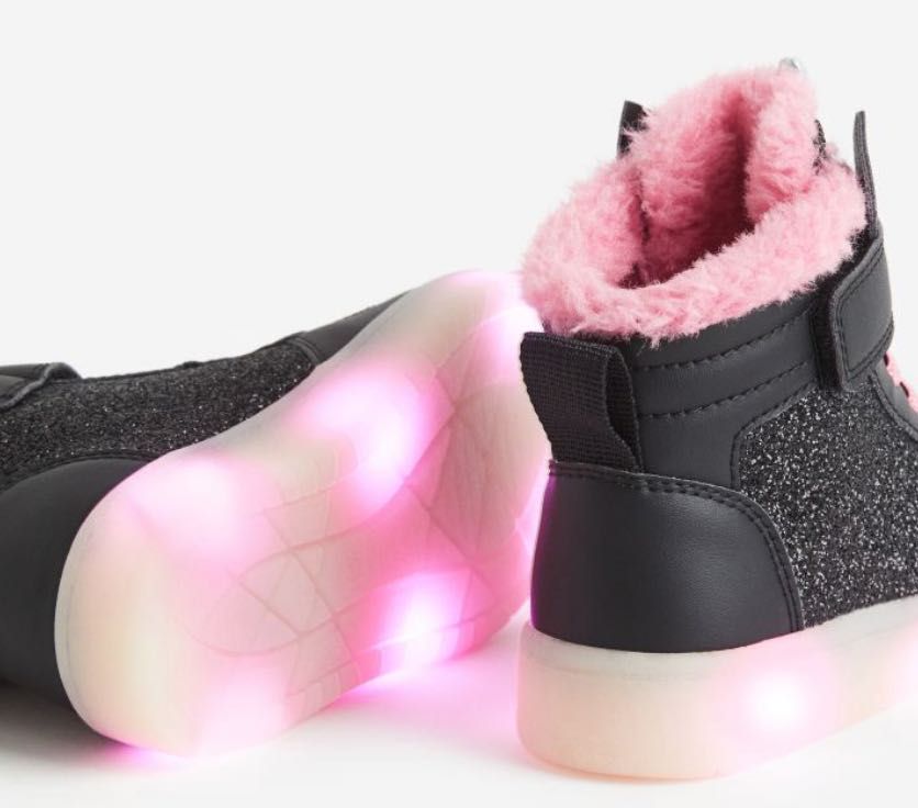 OCIEPLANE Jednorożec, unicorn buty led, świecąca podeszwa nowe HM