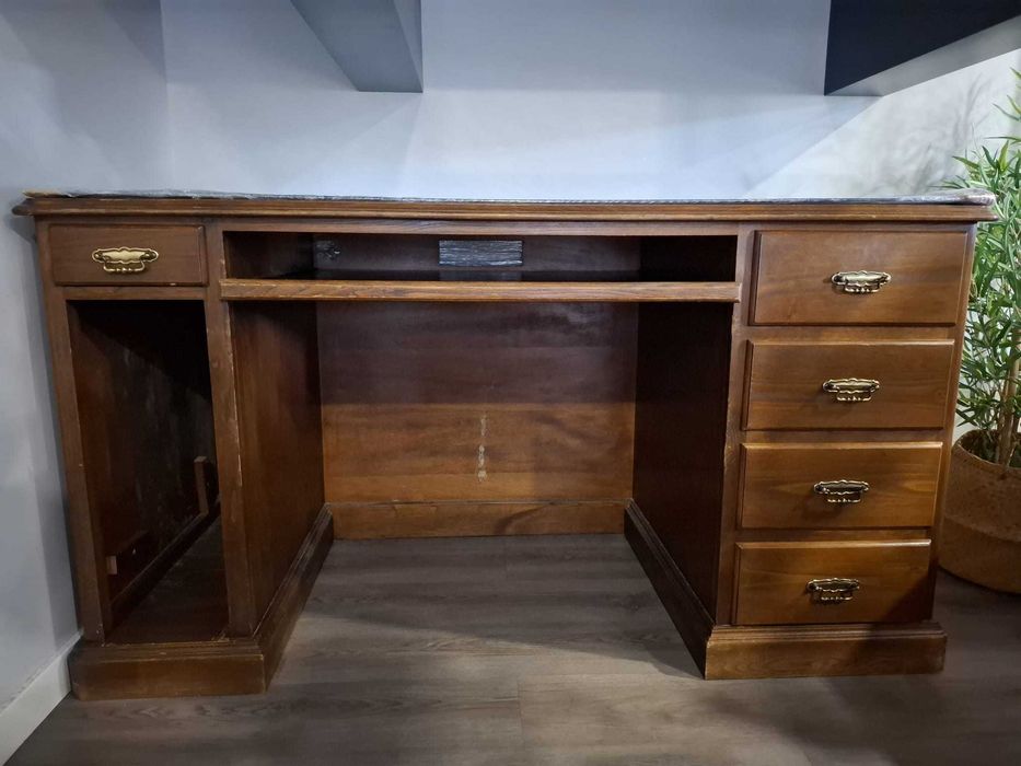 Secretaria vintage em carvalho maciço