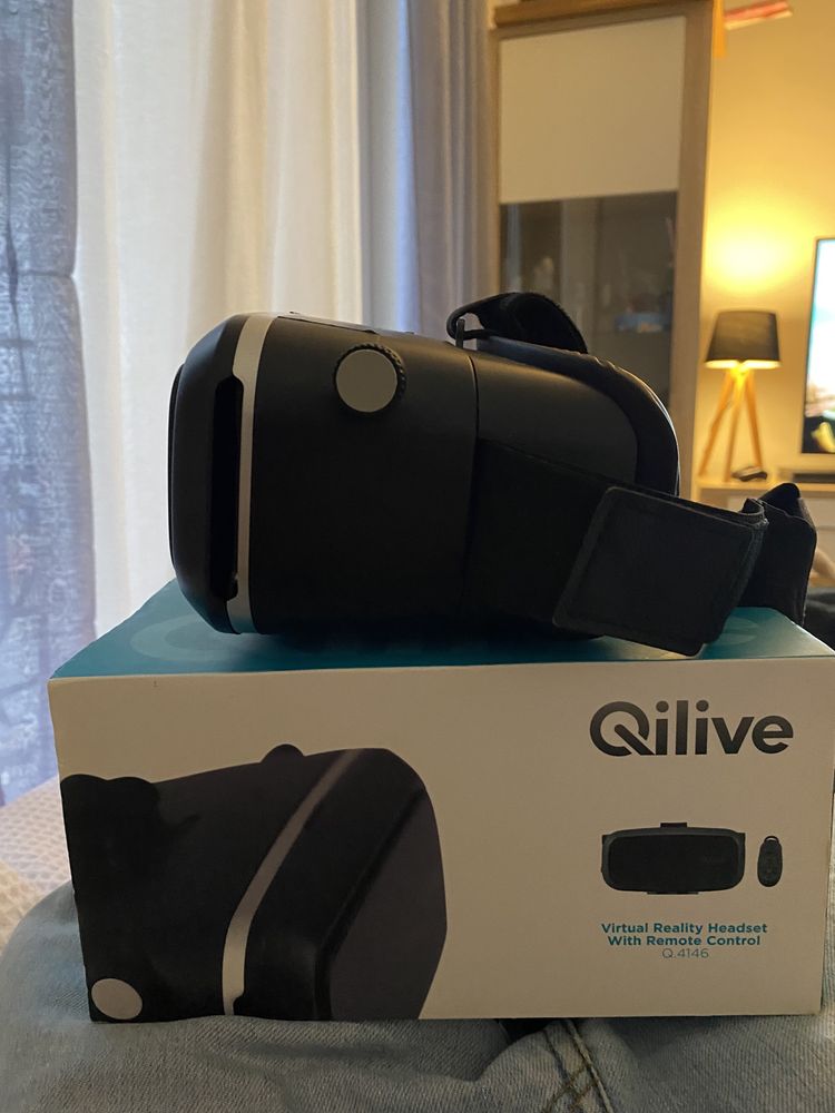Qilive - Óculos de Realidade Virtual com Controle Remote