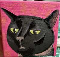 Картина мємний кіт акрил малюнок кіт